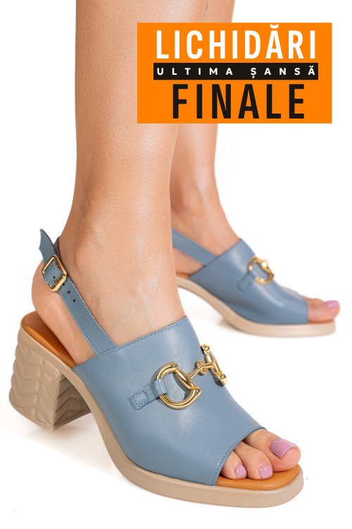 Sandale albastre piele naturala apckd6845