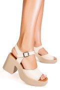 SANDALE BEJ PIELE NATURALA APCKD7010