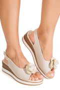 SANDALE BEJ PIELE NATURALA GPCI003
