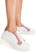 PANTOFI SPORT DAMA PIELE NATURALA ALB NUDE 3S77001