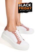 PANTOFI SPORT DAMA PIELE NATURALA ALB NUDE 3S77001