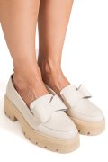 MOCASINI BEJ PIELE NATURALA 2S77115B