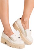 MOCASINI BEJ PIELE NATURALA 2S77115B
