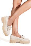 MOCASINI BEJ PIELE NATURALA 2S77115B