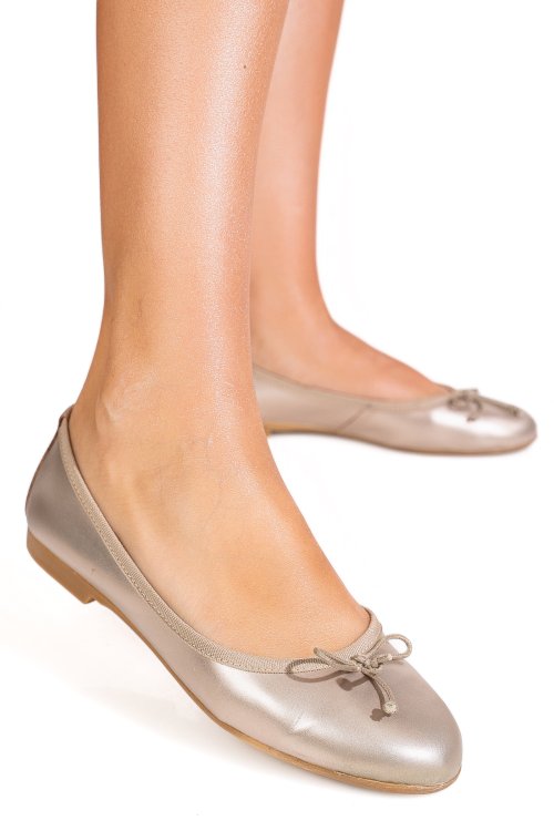 Balerini champagne piele naturala 2s772549