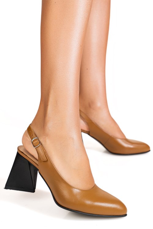 Pantofi cappuccino piele naturala 5s77072