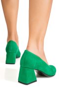 PANTOFI VERZI PIELE NATURALA INTOARSA 5S77003