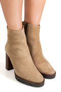 GHETE BEJ PIELE NATURALA INTOARSA 52132454