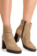 GHETE BEJ PIELE NATURALA INTOARSA 52132454