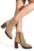 GHETE BEJ PIELE NATURALA INTOARSA 52132454
