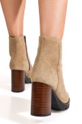 GHETE BEJ PIELE NATURALA INTOARSA 52132454