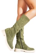 CIZME KHAKI PIELE NATURALA INTOARSA 8S7708