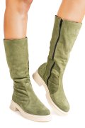 CIZME KHAKI PIELE NATURALA INTOARSA 8S7708