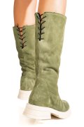 CIZME KHAKI PIELE NATURALA INTOARSA 8S7708