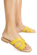 PAPUCI GALBENI PIELE NATURALA 1SP1HTJ