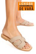 PAPUCI BEJ PIELE NATURALA INTOARSA 1SP1HTJ