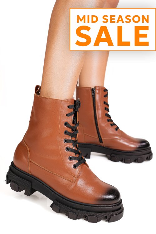 Ghete dama piele naturala maro 1s7706b