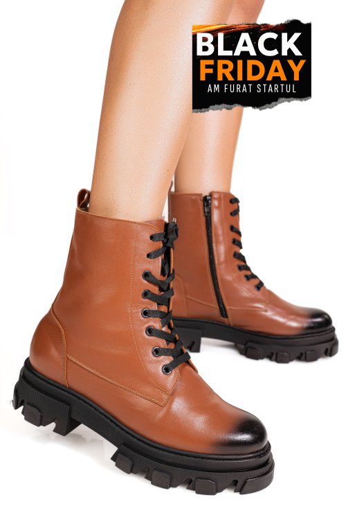 Ghete dama piele naturala maro 1s7706b