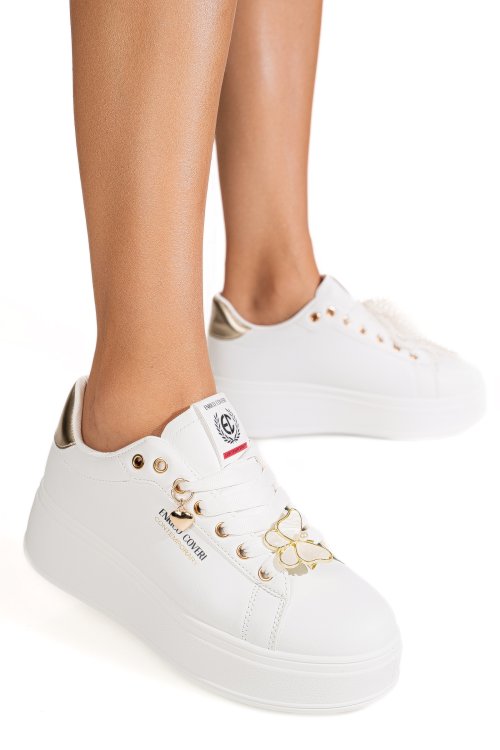 Enrico coveri, pantofi sport white ejw616d40