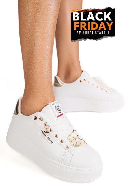 Enrico coveri, pantofi sport white ejw616d40