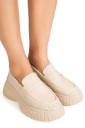 MOCASINI BEJ PIELE NATURALA TPC60852