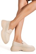MOCASINI BEJ PIELE NATURALA TPC60852