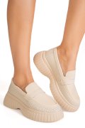 MOCASINI BEJ PIELE NATURALA TPC60852