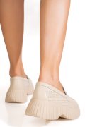 MOCASINI BEJ PIELE NATURALA TPC60852