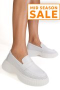 MOCASINI ALBI PIELE NATURALA TPC60852