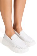 MOCASINI ALBI PIELE NATURALA TPC60852