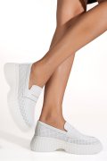 MOCASINI ALBI PIELE NATURALA TPC60852