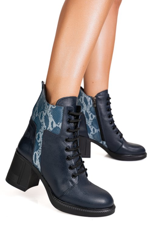 Ghete bleumarin piele naturala apck5800