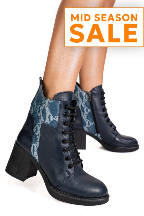 Ghete bleumarin piele naturala apck5800