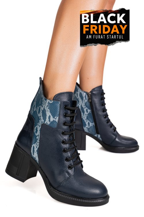 Ghete bleumarin piele naturala apck5800