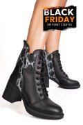 BOTINE NEGRE PIELE NATURALA APCK5800