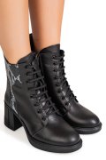 GHETE NEGRE PIELE NATURALA APCK5800
