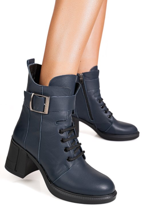 Ghete bleumarin piele naturala apck7600