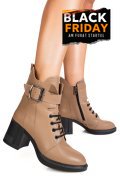 BOTINE BEJ PIELE NATURALA APCK7600