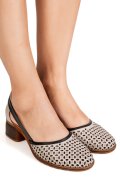 SANDALE TAUPE NEGRU PIELE NATURALA 1S7760