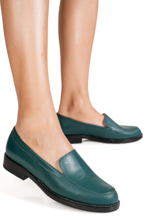 Mocasini verzi piele naturala 1s77114