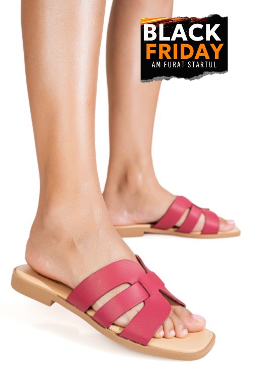 Papuci fuchsia piele naturala 1sp1htj