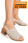 SANDALE BEJ PIELE NATURALA TPC8049