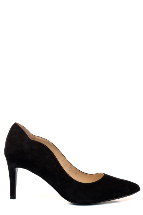 Pantofi negri piele naturala intoarsa 1s77343