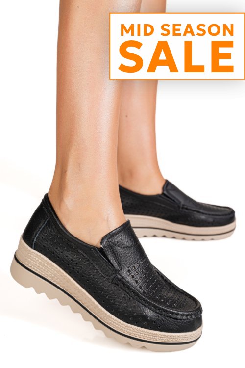 Mocasini negri piele naturala mspm221