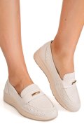 MOCASINI BEJ PIELE NATURALA QSPL783