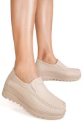 MOCASINI BEJ PIELE NATURALA MSPM221