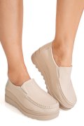 MOCASINI BEJ PIELE NATURALA MSPM221