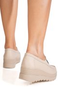 MOCASINI BEJ PIELE NATURALA MSPM221