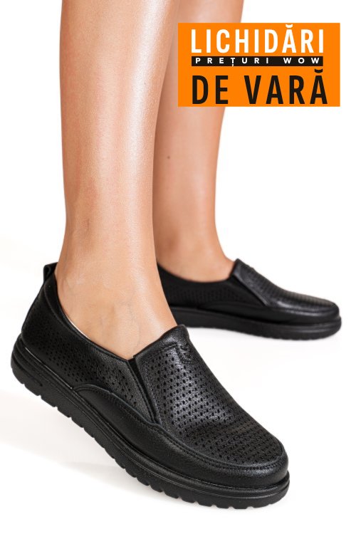 Mocasini negri piele naturala 1sp26010