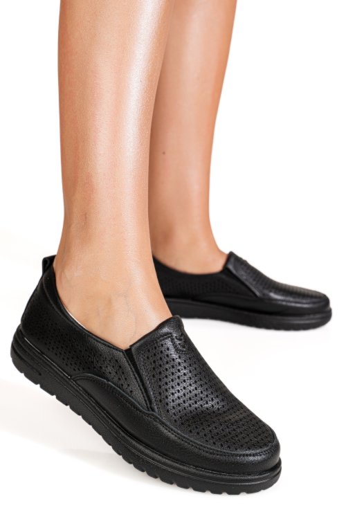 Mocasini negri piele naturala 1sp26010